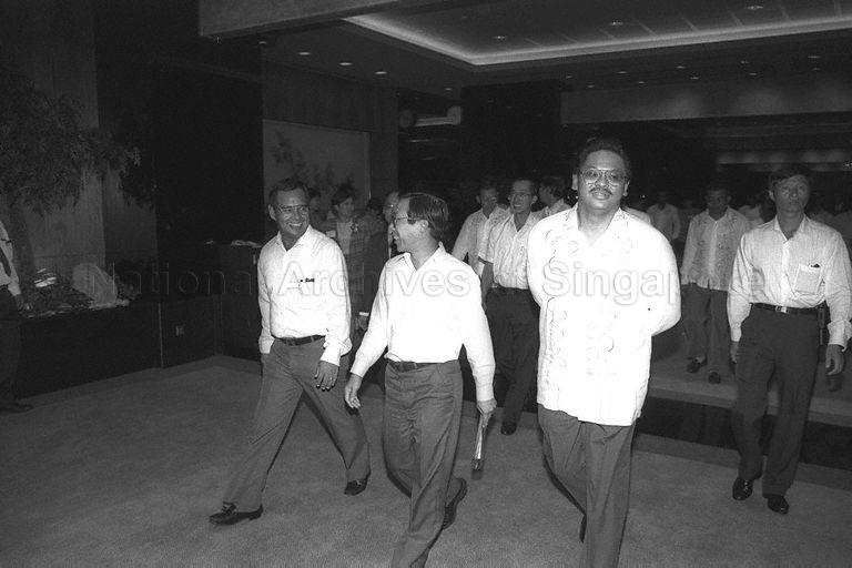 Taken at: Opening of Singapore Airport Terminal Services Workers' Union (SATSWU) and Second Triennial Conference at Mandarin Hotel Pictured: Guest-of-Honour Acting Minister for Communications and Minister of State for Trade and Industry and Adviser of SATSWU Mah Bow Tan