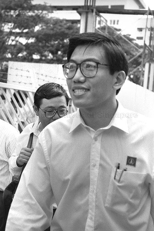 Close-up view of Singapore Democratic Party (SDP) candidate Dr Chee Soon Juan at Tao Nan School on nomination day for by-election in Marine Parade Group Representation Constituency (GRC)