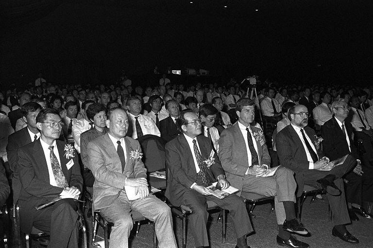 Guests attending opening of wafer fabrication plant of Tech Semiconductor Singapore Pte Ltd at 1 Woodlands Industrial Park D