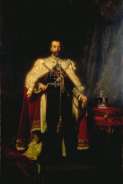 Portrait painting of King George V (1865-1936, reigned 1910-1936) by Sir Luke Fildes (1843-1927)