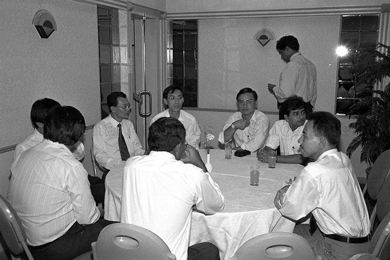 Members attending Young People's Action Party (PAP) luncheon talk at National Trades Union Congress (NTUC) Club in Shenton Way 