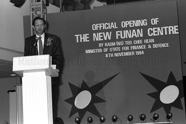 Pidemco's Chairman Dr Hong Hai speaking at opening of new Funan Centre