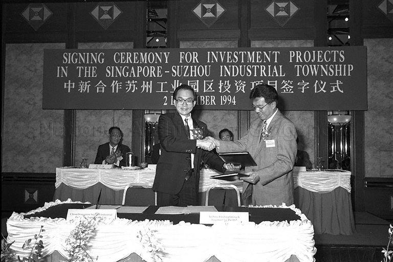 Signing ceremony for investment projects in Singapore Suzhou