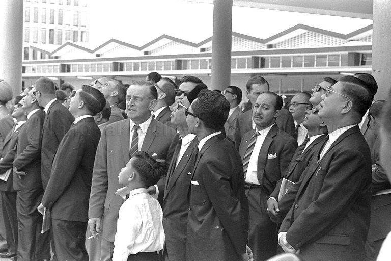 Guests touring Passenger Terminal Building at Singapore Paya Lebar Airport during its opening