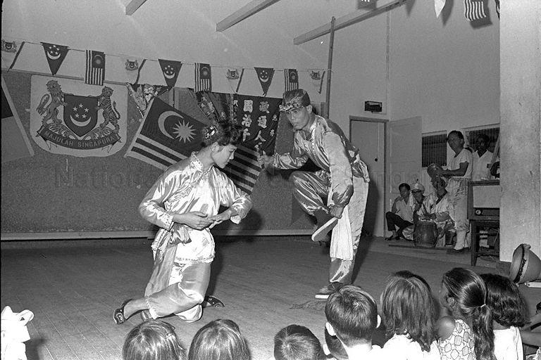 A dance performance at the People's Action Party (PAP) General Election victory dinner at Bukit Timah Community Centre, 7 milestone Bukit Timah Road