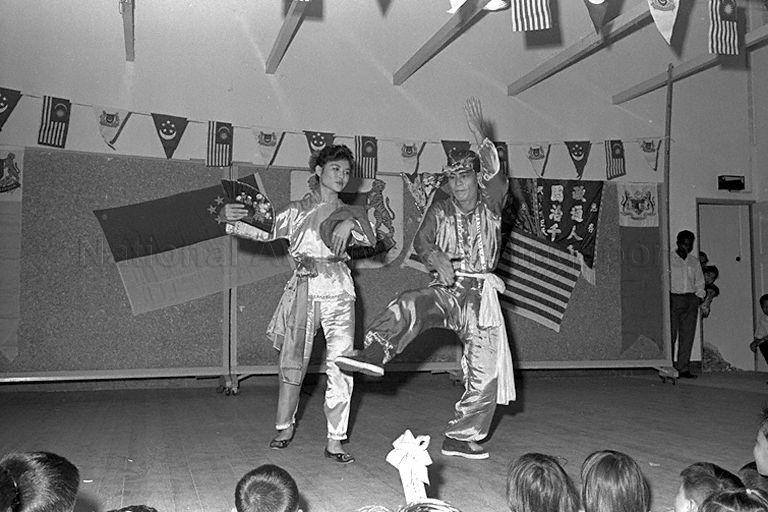 A dance performance at the People's Action Party (PAP) General Election victory dinner at Bukit Timah Community Centre, 7 milestone Bukit Timah Road