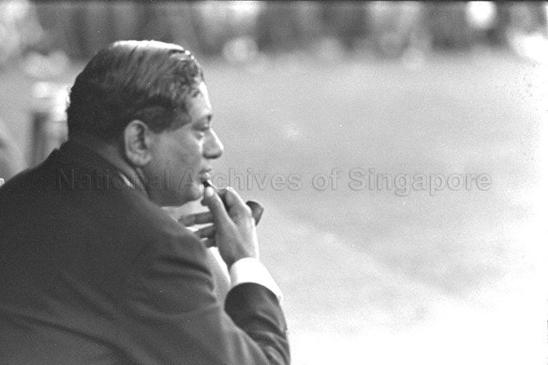 CLOSE-UP VIEW OF DEPUTY COMMISSIONER OF POLICE A T RAJAH AT