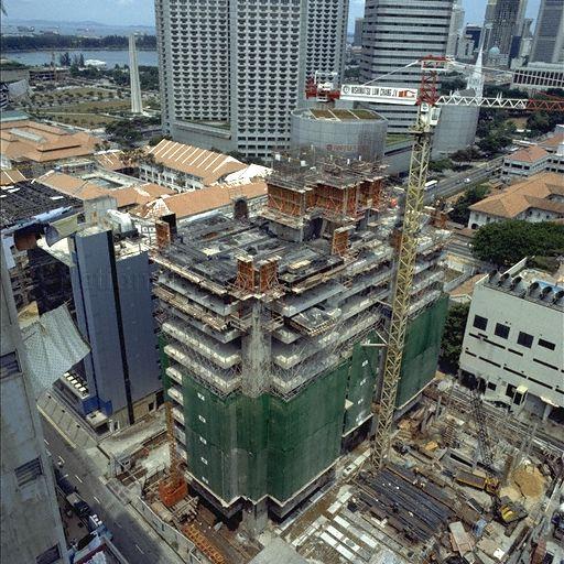 Odeon Towers, 331 North Bridge Road under construction