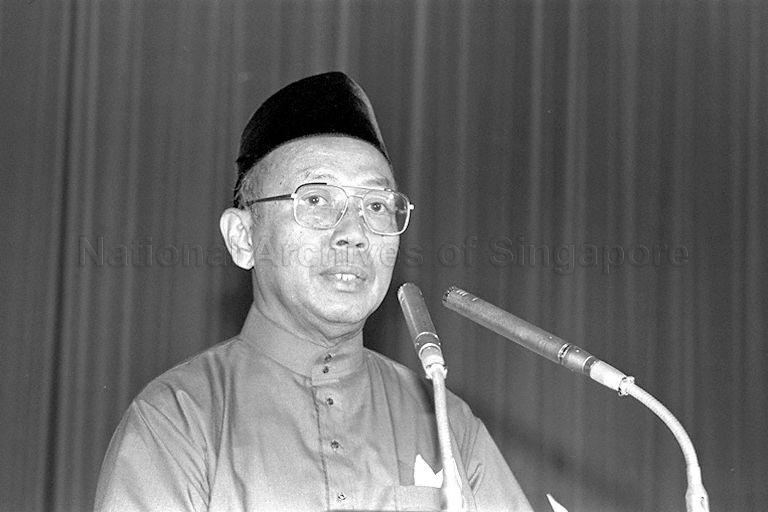 Majlis Ugama Islam Singapura (MUIS) President Ridzwan Dzafir delivering his speech during Maulud and Appreciation tea party at Environment Building in Scotts Road. MUIS is the Muslim Religious Council of Singapore.