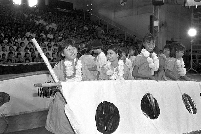 Performance during Singapore Girl Guides Association's 70th anniversary celebration held at Singapore Badminton Hall