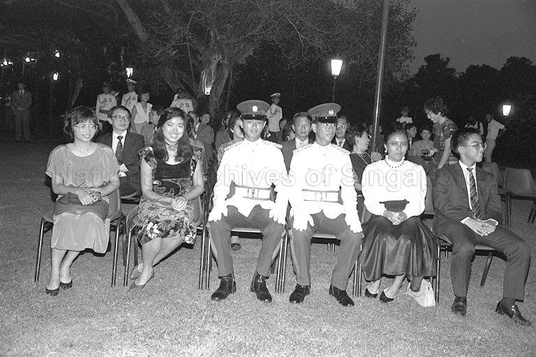 The six 1987 President's scholars from left - Marion Chia, Karolyn Gin, Low Pat Chin, Spencer Phua, Sharon Snodgrass, Wong Tien Yin.