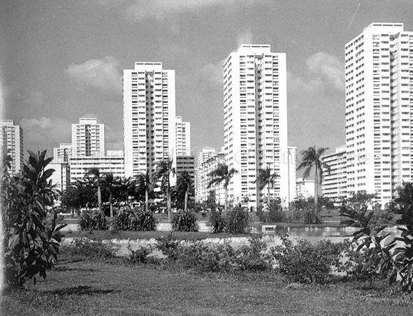 View of Housing and Development Board (HDB) flats at Marine Parade