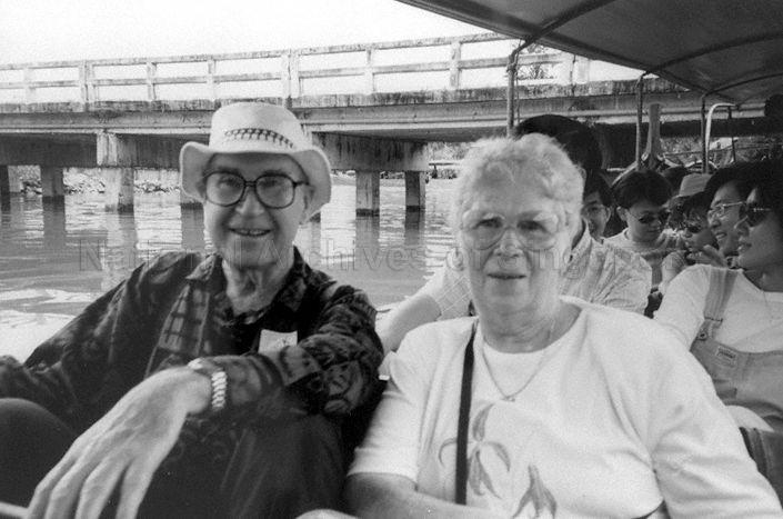 Brother Joseph McNally (left) was Principal of St Patrick's School from 1975 to 1982 and retired in 1997 as President Emeritus of La Salle-SIA College of the Arts.