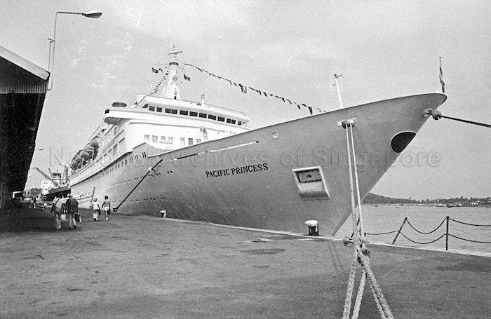The Pacific Princess - the boat on which the television show "The Love Boat" is set - sailed into Singapore from Bali on 5 May 1983 and left a day later for Manila