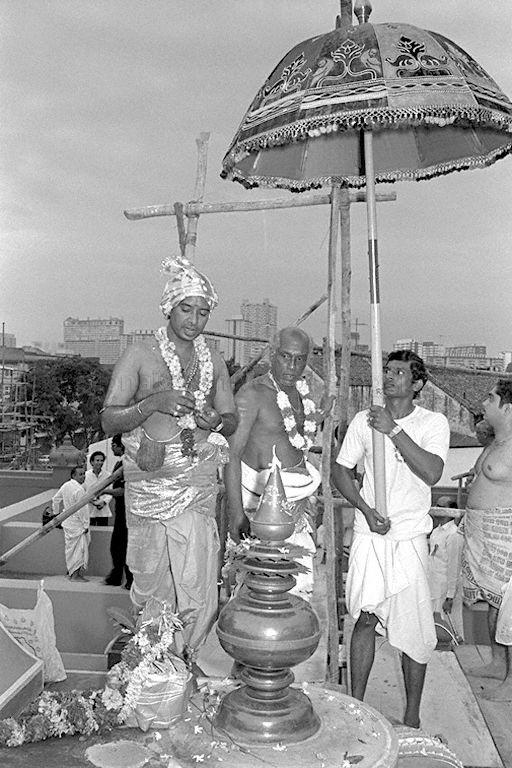 Consecration ceremony of new Sri Thendayuthapani Temple (also known as Chettiarsâ€™ Temple) at Tank Road