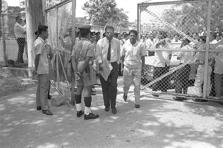 General Election candidate arriving at Monk's Hill Secondary School on Nomination Day