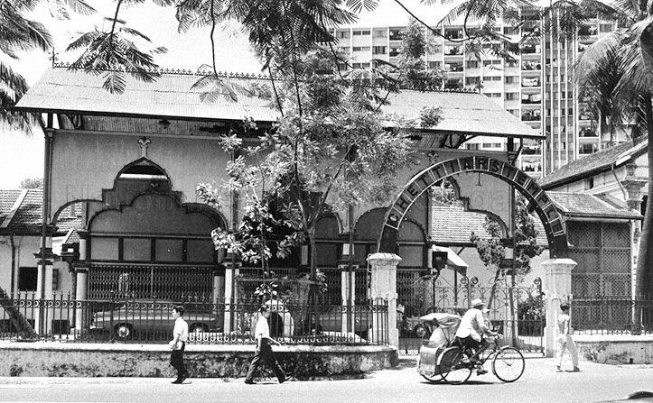 Sri Thendayuthapani Temple at 15 Tank Road, Singapore. It is commonly known as the Chettiar temple as it was established by the Nattukottai Chettiars in 1859. Rebuilding works that started in 1981 was completed in 1983 with an addition of a 23-metre gopuram. It was renovated again in 2009 and gazetted as a national monument on 20 October 2014.