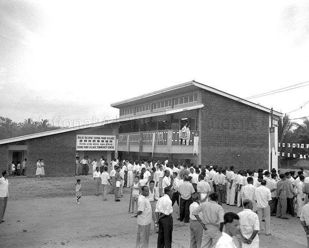 Crowd at opening of Chong Pang Village Community Centre, officiated by Minister for Health Ahmad Bin Ibrahim (not in picture).
