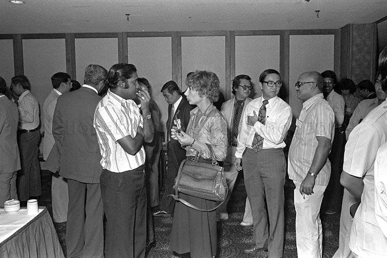Delegates at a reception during the opening of the third