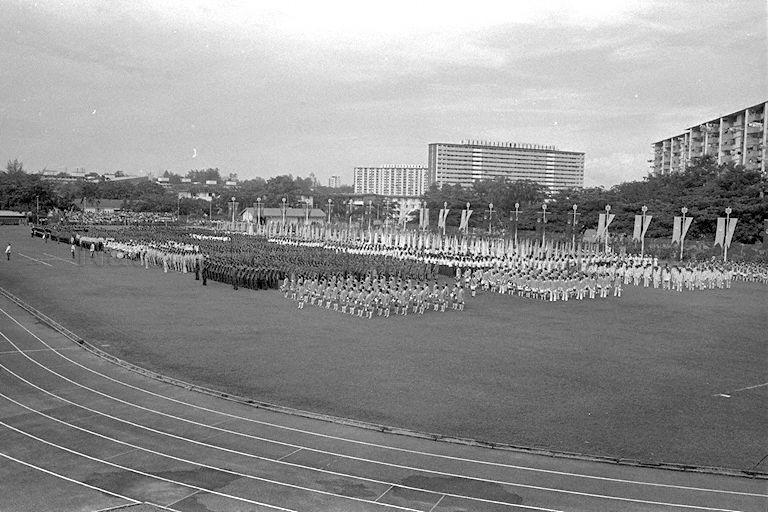 National Day Parade 1977 at Queenstown Sports Complex
