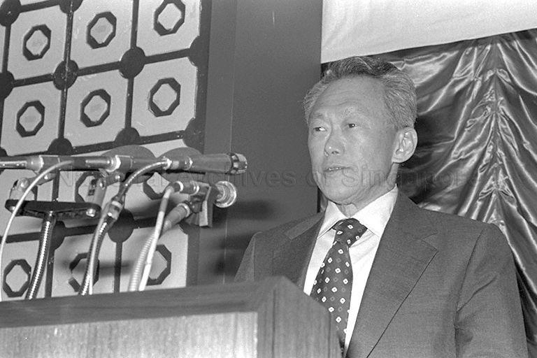 Prime Minister Lee Kuan Yew speaking at official opening of the Tenth Annual Scientific Congress of the Royal Australian College of Ophthalmologists at Mandarin Hotel
