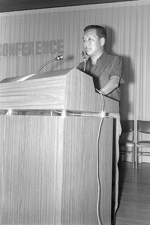 President of Singapore Teachers' Union (STU) Lawrence Sia Khoon Seong speaking at STU's first Biennial Delegates Conference at Regional English Language Centre (RELC). Mr Sia is also the Deputy Secretary-General of National Trades Union Congress (NTUC) and Member of Parliament for Moulmein.