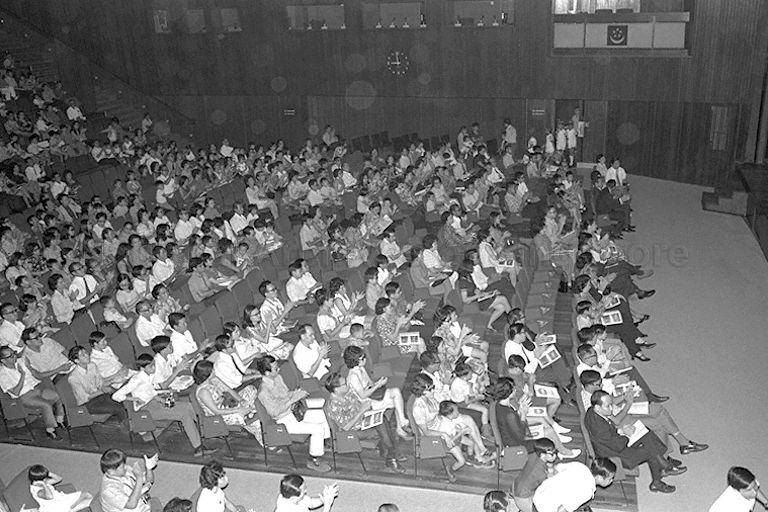 Audience at the joint choral concert staged by Catholic High School and Taipeh Children Chorus at Singapore Conference Hall