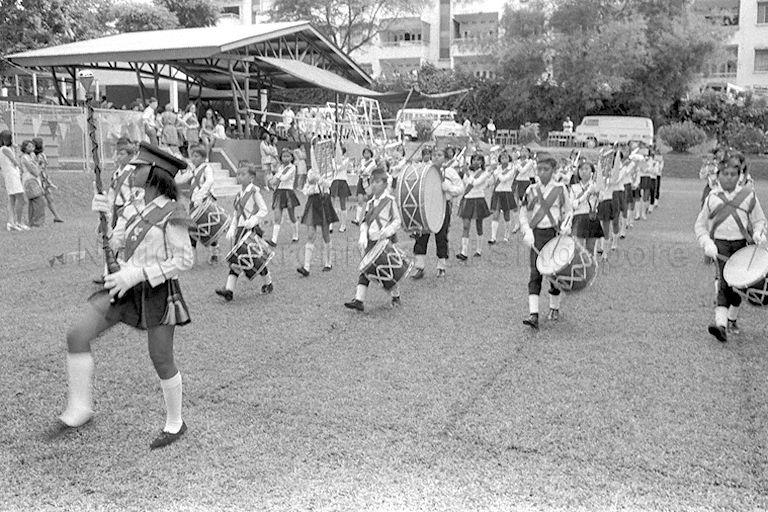 Band performance during Spastic Children's Association of Singapore's 13th annual sports meet at Field House, 25 Gilstead Road.