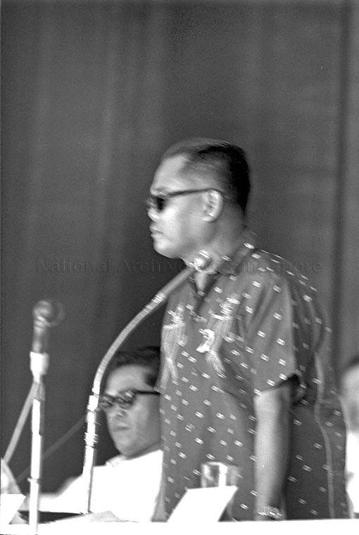 Chairman of Machinda Party of Sarawak Michael Buma speaking during Malaysian Solidarity Convention held at National Theatre