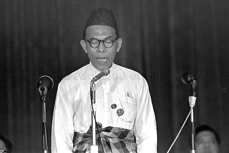 Marican Salleh from Sarawak United People's Party speaking during Malaysian Solidarity Convention at National Theatre