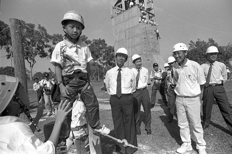 Taken at: Official opening of outdoor adventure facilities at Jalan Bahtera Adventure Centre Pictured: Guest-of-Honour Senior Minister of State for Education Sidek Saniff