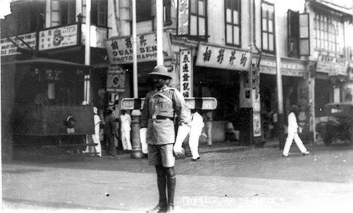 Traffice policeman in Singapore
