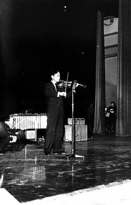 Violinist Gilopez Kabayao, the guest artiste performing at Raffles Institution's concert