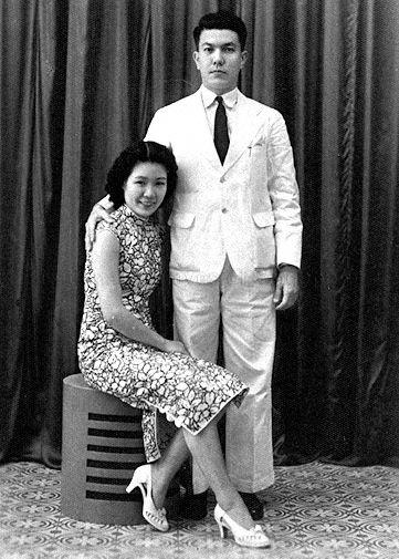 Studio photo of Dr Benjamin Henry Sheares and Mrs Sheares, nee Yeo Seh Geok. Dr Sheares was Singapore's second President from 1971 to 1981.