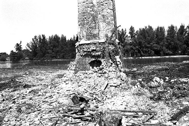Kampong Bugis -- Close-up of old brick kiln along Kallang River, reminiscent of the brick making industry around the area in the past