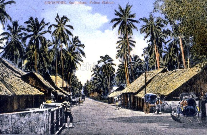 Pasir Panjang Road, Singapore, near the junction with Clementi Road, with the police station on the left