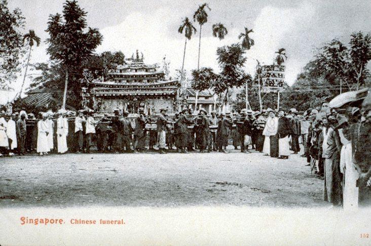 Chinese funeral procession in Singapore