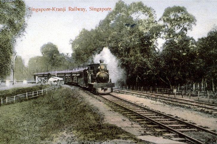 Train on railway line that was opened in 1903, linking Tank Road and Kranji, Singapore