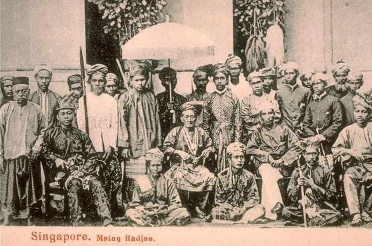 Sultan of Selangor Sir Abdul Samad (seated centre) in a group photograph at the Government House, Singapore