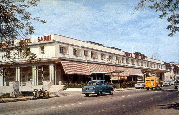Prince's Hotel Garni at Orchard Road, Singapore. The hotel operated from 1955 to 1973 and was demolished in 1979. Crown Prince Hotel was built on the same site and operated from 1984 to 2004. Grand Park Orchard currently stands on the site. Few of the scenes of Movie Saint Jack were filmed at this hotel.