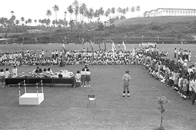 View of sports day at Kaki Bukit Secondary School.