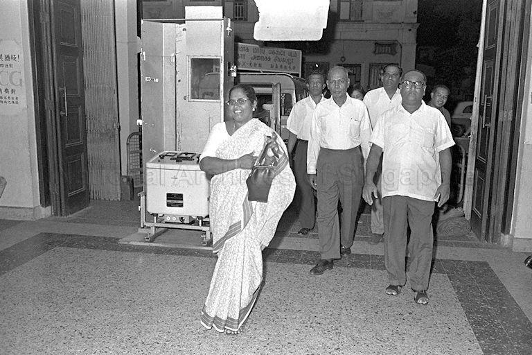 Moulmein Member of Parliament Mrs C V Devan Nair (left),