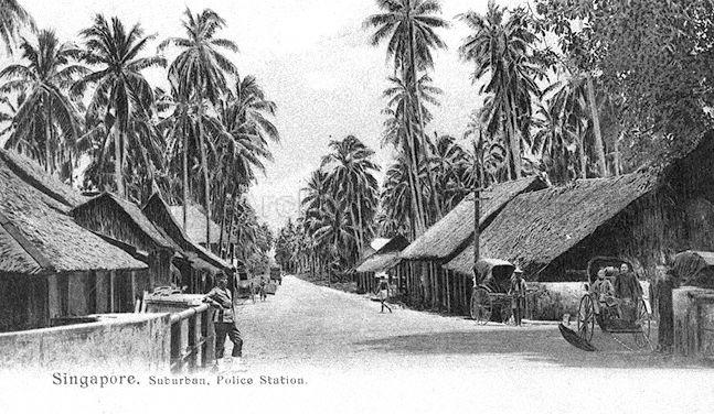 Pasir Panjang Road, Singapore, near the junction with Clementi Road, with the police station on the left