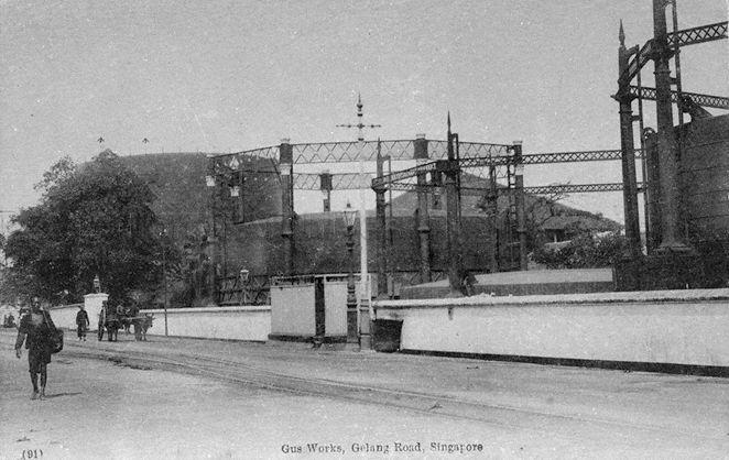 The Gas Works at Kallang, Singapore. When the Gas Works was completed in 1862, gas was supplied by the private Singapore Gas Company and since 1901, when it was acquired by the Municipal Commissioners, supply of gas had been under control of the City Council until the Public Utilities Board (PUB) took over in 1963.
