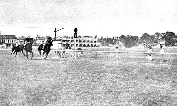 The old Race Course just off Serangoon Road, Singapore. This area was renamed Farrer Park in 1935 when the racecourse was shifted to Bukit Timah.