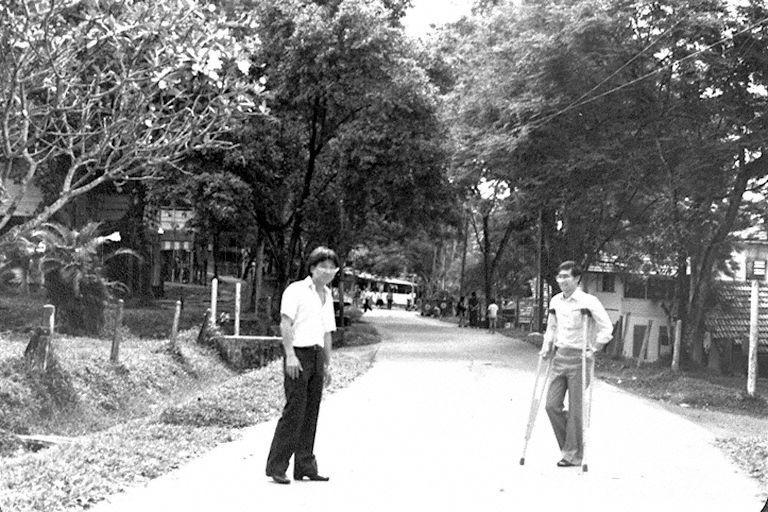 View of road leading to Vietnamese Refugee Camp at Hawkins Road, Sembawang