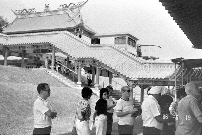 Members of Registered Tourist Guides Association of Singapore at Kong Meng San Phor Kark See Monastery (Bright Hill Temple) at Bright Hill Road for training course