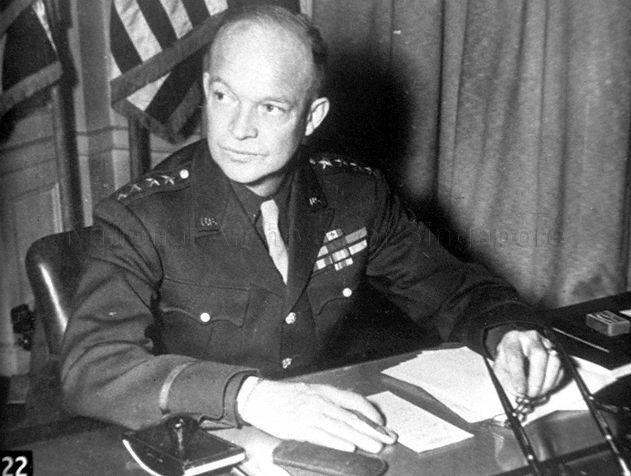 General Dwight D Eisenhower, Supreme Commander of the Allied Forces in Europe during World War II