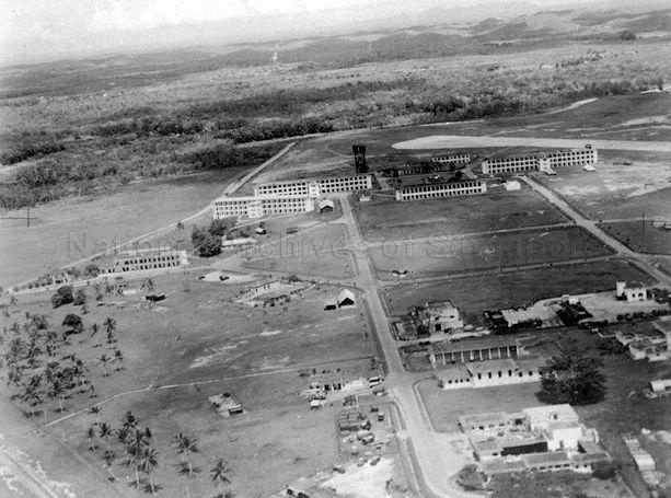 Aerial view of RAF (Royal Air Force) Tengah, Singapore
