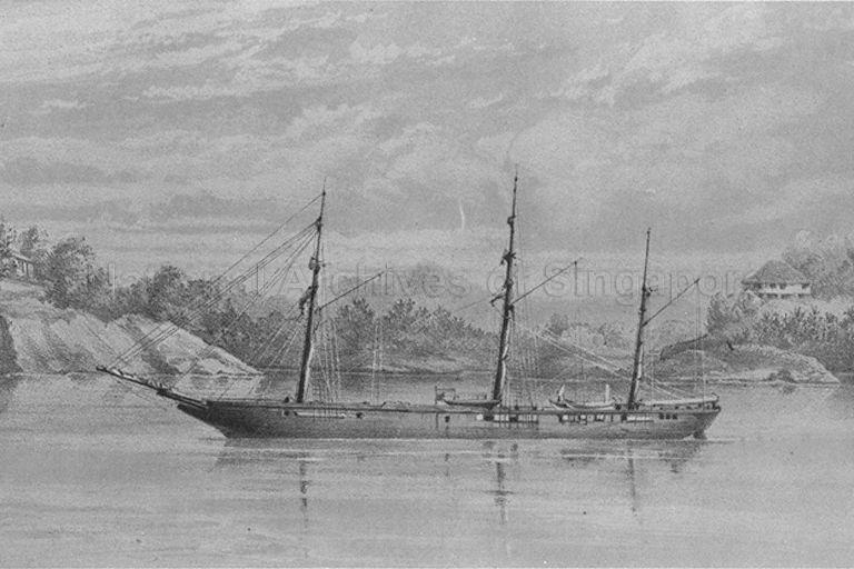 The Confederate steamer Alabama arrived and anchored in the Roads of the New Harbour on 21 December 1863 and left on the morning of 24 December 1863 proceeding west-ward